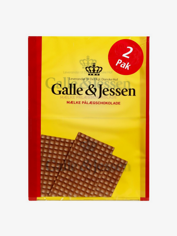 Galle & Jessen Pålægschokolade Mælke 2-pak 216g
