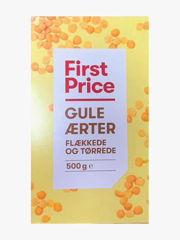 First Price Gule flækærter Tørrede 500g