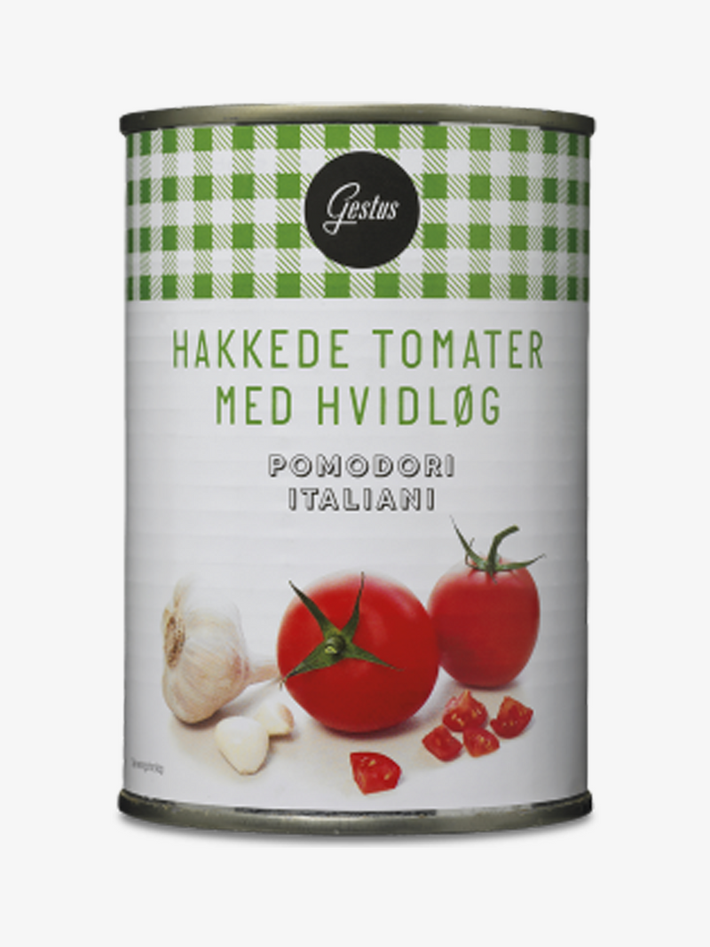 Gestus Hakkede tomater m/hvidløg